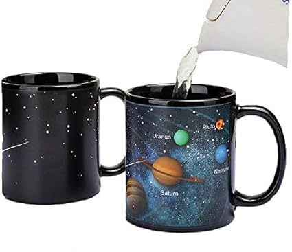 Kasiqiwa Farbwechsel Becher Kreative Sternenhimmel Sonnensystem Keramik Tasse Kaffee Milch Becher Magische Warmeempfindliche Verfarbung Marker Cup Set 2 Fur Paar Geburtstagsgeschenk Amazon De Kuche Haushalt