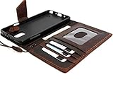 Genuine Italian Leather Style Case for Samsung Galaxy Note 4 Book Wallet Business Handmade magnet cover Slim Id brown daviscase