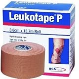 BSN Jobst Leukotape P Heavy-Duty Rigid Strapping Sports Tape 1-1/2" x 15 yds, Aggressive Zinc Oxide Adhesive, Rayon-Backed, Latex (Roll of 1 Each)
