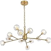 Elegant Lighting Graham 12-Light Modern Crystal/Iron Pendant in Gold
