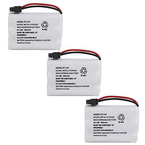 Kastar 3 Pack BT446 Cordless Phone Battery, Genuine Uniden Quality, for Uniden BT-446 BT446, BP-446 BP446, BT-1005 BT1005, TRU8885, TRU8885-2, TRU88852, TRU8888, TRU9460, TRU9465, TRU9480, TCX-800