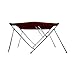 MSC 3 Bow 4 Bow Bimini Top Boat Cover with Rear Support Pole and Storage Boot(Burgundy, 3 Bow 6'L x 46