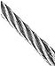 Loos Stainless Steel 302/304 Wire Rope, 7x7 Strand Core, 1/8