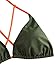 SOLY HUX Women's Sexy Halter Ladder Cutout Brazilian 2PCS Bikini Set Swimsuits Army Green M