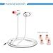 SoundPEATS Noise Cancelling Headphones In-Ear Stereo Earphones Comfort-Fit Earbuds with Mic (Tangle Free Flat Cable, Metal Housing, iPhone and Android Compatible)- M20 Silver