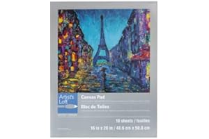 16" x 20" Canvas Pad by Artist's Loft Necessities - Archival Quality and Acid Free Cotton Canvas for Acrylic and Oil Paints - 1 Pack