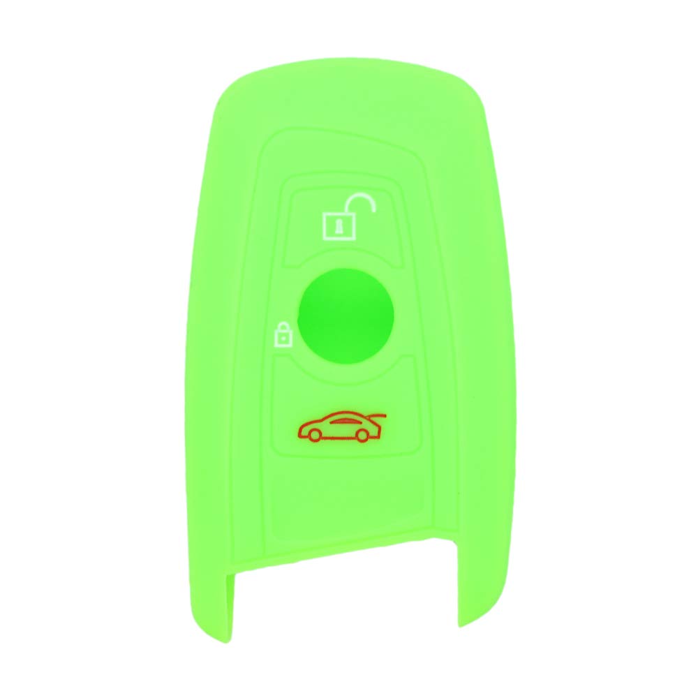 BROVACS Silicone Cover Protector Case Holder Skin Jacket Compatible with BMW Smart Remote Key Fob 3 Button CV9903 Light Green