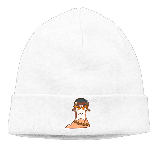 DETO Men's&Women's Worms W.M.D Patch Beanie RunningWhite Hat