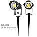 T-SUNRISE LED Landscape Spotlight 5W,1.8M US Plug,Decorative Lamp Lighting Landscape Garden Wall Yard Path Light with Stand Warm White 3000K,Pack of 2