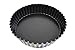 Paderno World Cuisine Deep Non-Stick Removable Base Tart pan, 9.5in, Black