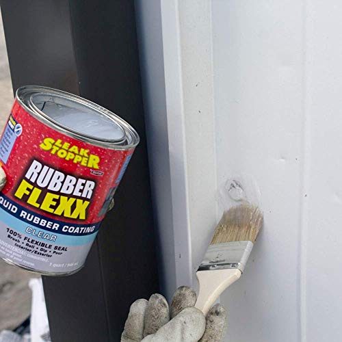 Leak Stopper Rubber Liquid Coating 1 Quart Clear - Thumbnail 4