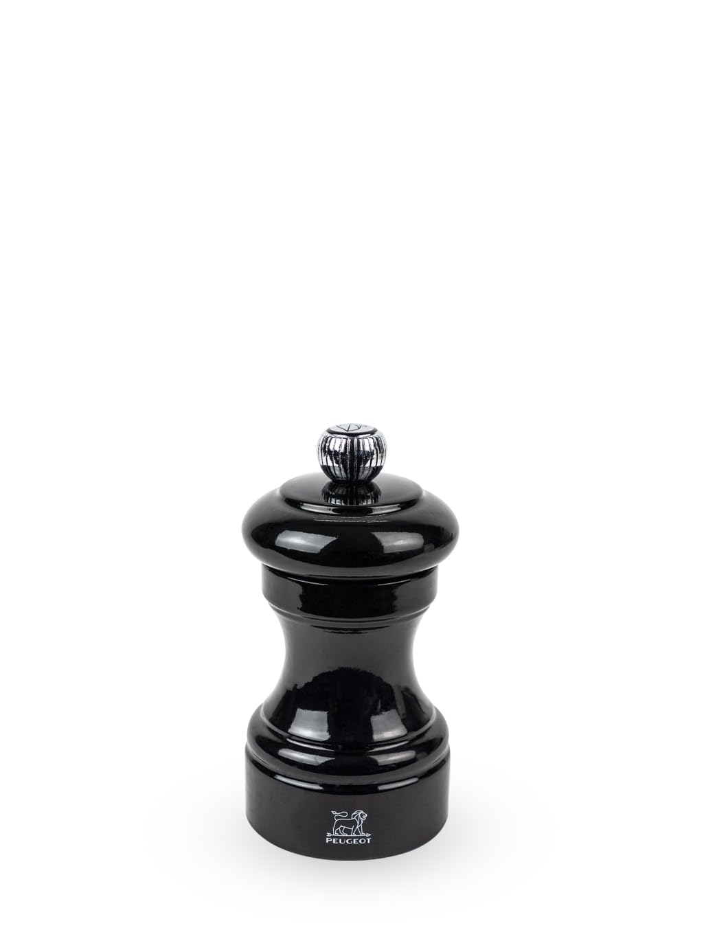 PEUGEOT - Bistro 10 cm Pepper Mill - Classic Pepper Grinder - Made with PEFC Certified Wood - Lifetime Guaranteed Mechanism - Made in France - Bistrorama - Black Varnished