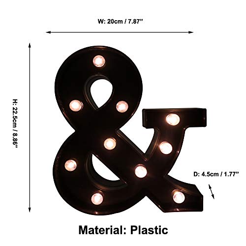 4 DELICORE+Decorative+Illuminated+Marquee+Ampersand