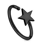 BodyJ4You 20G Nose Hoop Rainbow Star