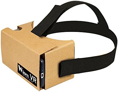 FZKQTEC VR Glasses Google Cardboard with Strap 2.0 Virtual Reality 3D Glasses for 4.0"-6.0" Smart Phone Brown