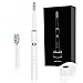 Electric Toothbrush, SHAOJIER, Wireless Charging, 3 Modes 6 hours Charging, 30 Days Working, Waterproof 2 Replacement Heads (white)