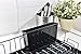 POPILION Quality Steel Kitchen Sink Side Dish Drying Rack,Drain Rack Set(3-Piece) with Black Drainboard and Separate Box For Cutlery