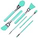 Face Mask Brush, ESARORA Silicone Cosmetic Brush Set of 6 Face Mask Brush set and Eye makeup Brushes (Green)