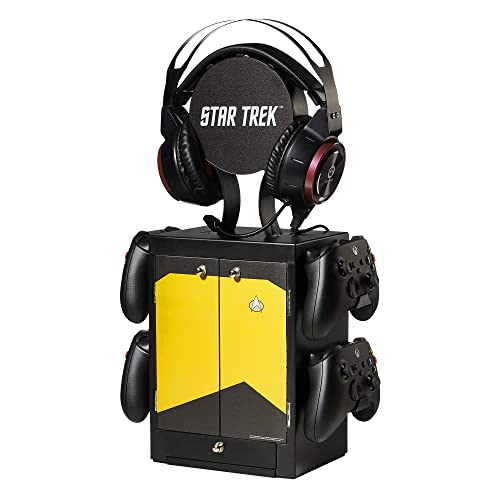 Numskull Official Yellow Star Trek Gaming Accessory Locker & Storage Stand – Ho…