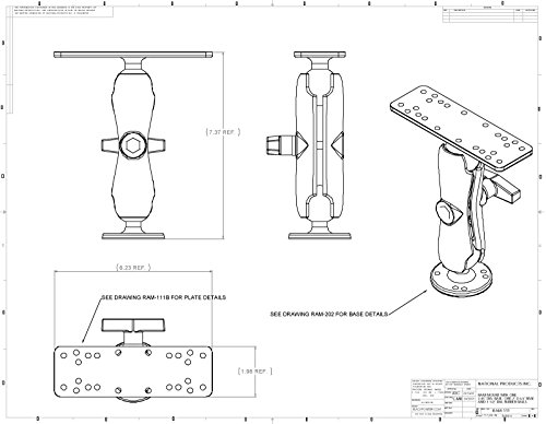 Ram-Mount-Marine-Electronics-Mnt-Gimbal-Bracket-Under-10Lbs
