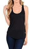 EttelLut racerback tank tops for women plus size Black XL