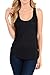 Racerback Neon Sports Workout Tank Tops for Women and Juniors Black XL