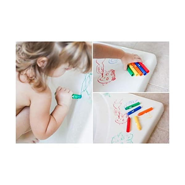 Munchkin Bath Crayons, Colourful Bath Toy, Mess-Free Shower Toys, Draws on Tiles & Porcelain, Creative Art Toddler Bath…