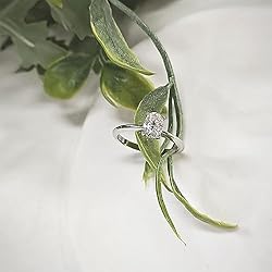 MRENITE 1ct 10K Rose Gold Solitaire Oval Cut