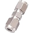 Horiznext 5/16 inch Stainless Steel 304 Compression Fitting for tube, connect air line brass pipe, adapt copper brake hose water fuel system (2 pcs)