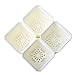 BangQiao 2.70 Inch Square Plastic Flower Pots for Plants, Seedlings, Pack of 12 (White)