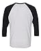 Nl6051 NEXT LEVEL APPAREL Unisex Tri-Blend Raglan, Vintage Black/ Heather White, Large