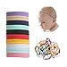 inSowni 50 Pack Super Soft Stretchy DIY Solid Nylon Headbands Baby Hair Bands One Size Fits All (10 Multi-color)