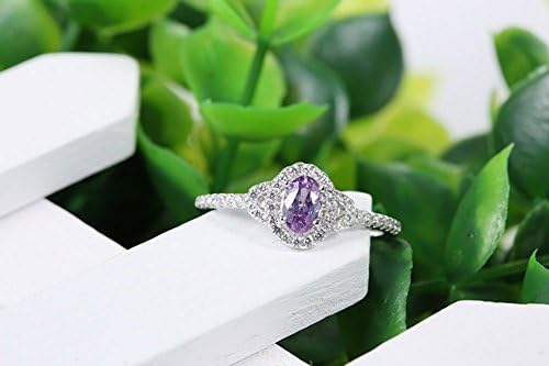 Triagle Titanium Oval Stone Comfort Fit Wedding Engagement CZ Band Ring for Women, With Gift Box
