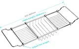 Magionline Solid Brass Chrome Bathtub Caddy Tray Extendable Bathroom Storage view 5