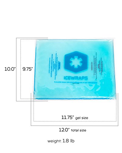 Blue 10x12 Gel Pack Reusable Large Ice Pack, Microwavable Hot Pack, Cooling Pad, Pain Relief First Aid by IceWraps - Thumbnail 3