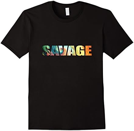 Mens Savage T Shirt- Cool Shirt Design Large Black