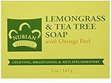 Nubian Heritage Lemongrass and Tea Tree Oil Soap Bar 5 Oz (4-pack)