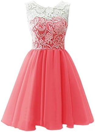 Dobeans Short Lace Chiffon Prom Party Gown Bridesmaid Dresses for Girls&amp;Women