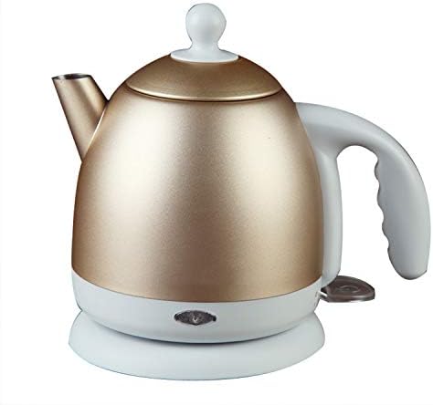 Kettle -ZHESHEN Compact Electric Jug Kettle 1.0 litres - Quick Boil-Auto Shut Off- Boil Dry Protection - Stainless Steel(Gold)