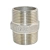 Reducing Hexagon Nipple Stainless Steel - 1/2" X 1/4