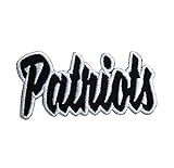 Patriots - Black/White - Team Mascot - Words/Names - Iron on Applique/Embroidered Patch