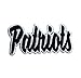 Patriots - Black/White - Team Mascot - Words/Names - Iron on Applique/Embroidered Patch