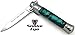 Snake Eye Tactical Pearl Handle Spring Assisted Folding Knife Hunting Camping Fishing Outdoors Lightning Fast Deployment - Sharp Blade (Green)