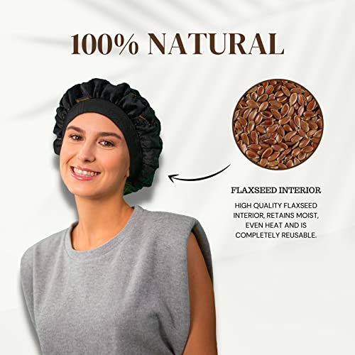 Heat Cap for Deep Conditioning Black & Gold Hot Head Thermal Cap