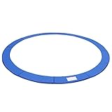 SONGMICS Replacement Trampoline Safety Pad, 8/10/12/13/14/15/16FT Waterproof Surround Spring Cover, Round Foam Pad Blue