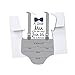 Little Man Baby Shower Blank Invites 10 Pack Fill in Invitations with Envelopes for Baby Shower Bowtie and Suspenders Gray with Navy
