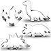 New Cookie Cutter Set - 3 Inch Dinosaur Footprint, Brontosaurs, Spinosaurus & Triceratops Molds for Kids' Birthday Party (4 Piece)