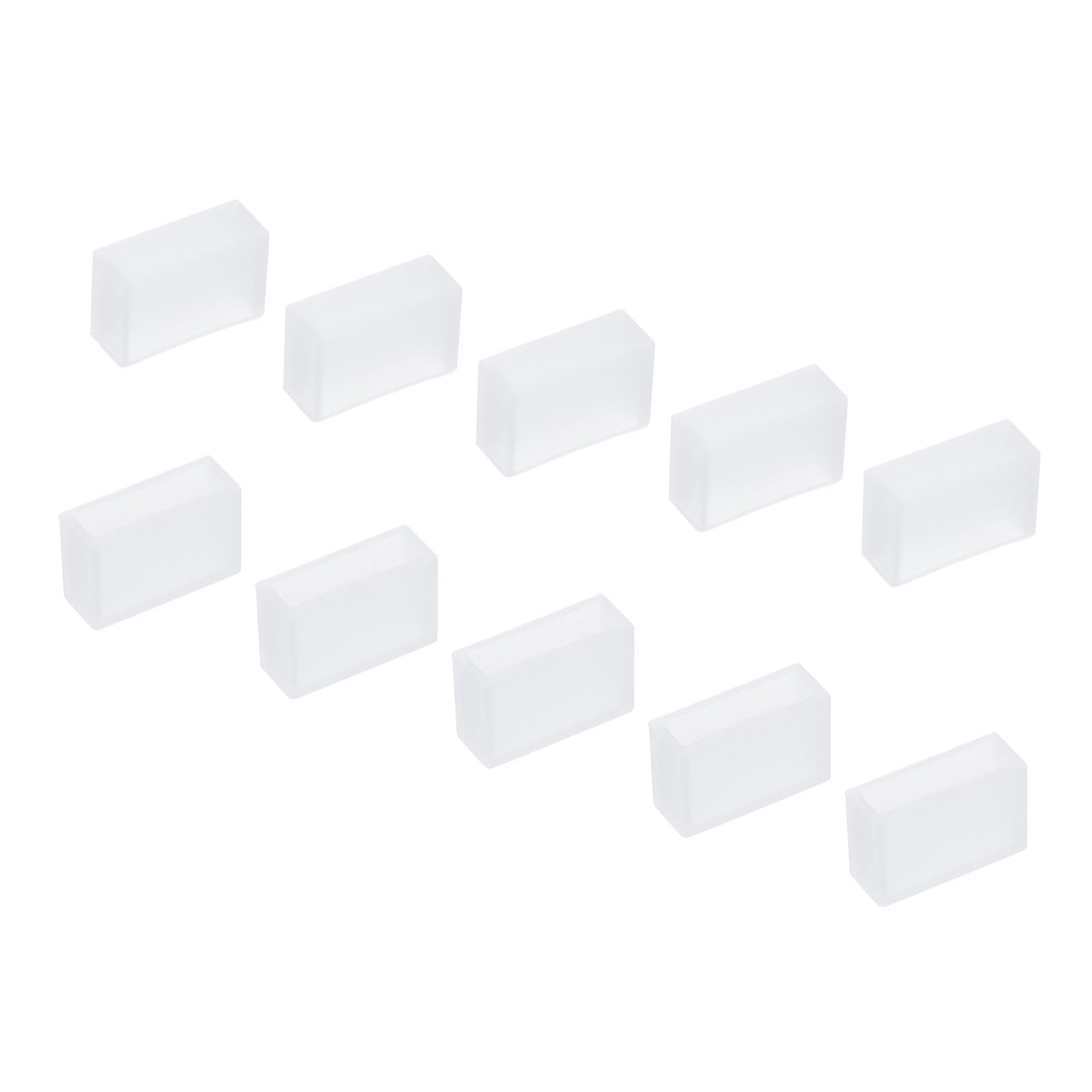 YOKIVE 120 Pcs Silicone Plugs, LED Tube Strip End Cap Cover Waterproof, Great for Office, Home (White, Fit for 3528/2835/3014 12mm Wide Strip)