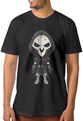 Texhood Man's Overwatch 1 Tshirts SizeS Black O-Neck