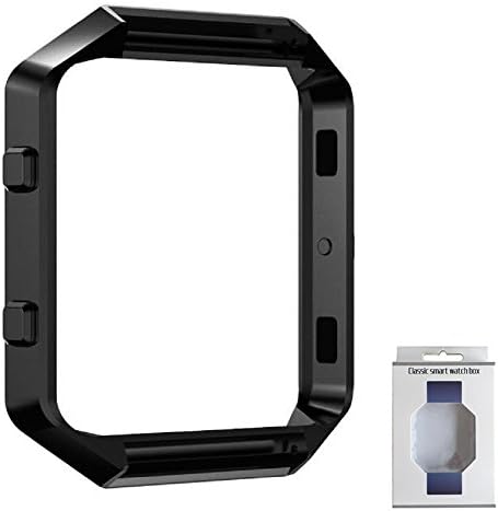 Fitbit Blaze Frame, RUIYI Replacement Accessory Stainless Steel Protective Metal Frame Housing for Fitbit Blaze Smart Watch (Black)